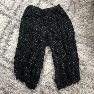American Eagle polka dot pants with lace detail